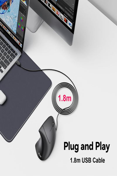 Equip Ergonomic USB-A Right Handed Mouse 6 keys