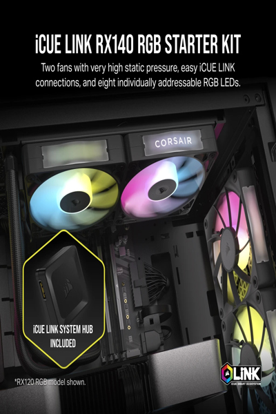Corsair RX RGB iCUE LINK RX140 140mm Fan kit - CO-9051020-WW