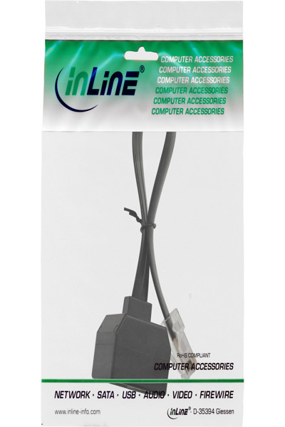 Spitter RNIS en ligne 1->2 - 1x RJ45 M / 2x RJ45 F - (8P8C) - sans résistances