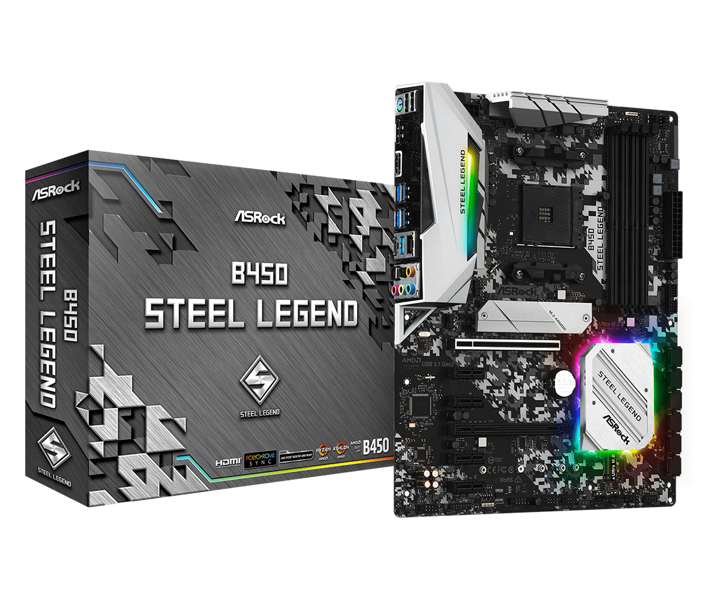 ASRock B450 Steel Legend AM4 Motherboard - 90-MXBA00-A0UAYZ