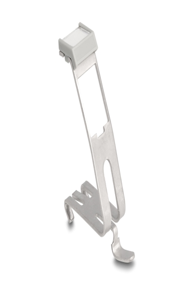 Delock Keystone-hållare med märkningsfält 1 port för DIN-skena metall, Plast, Rostfritt stål, Rostfritt stål, 52,4 mm, 60,7 mm, 17,7 mm - 66477