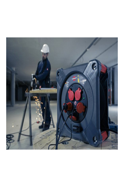 Brennenstuhl 9201330110, Svart, Röd, Plast, 5 AC-uttag, Typ E / F, Rak, 33 m - 9201330110