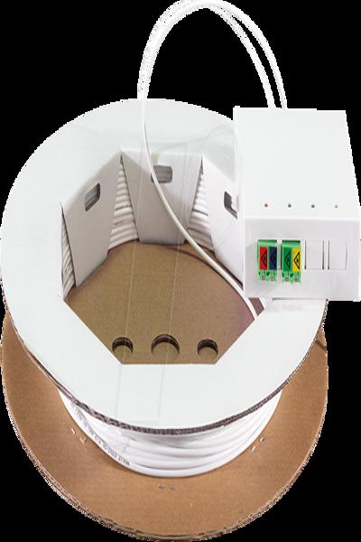 LogiLink FB4LC30: FTTH Box 2x LCD/APC, 30m Cable - FB4LC30