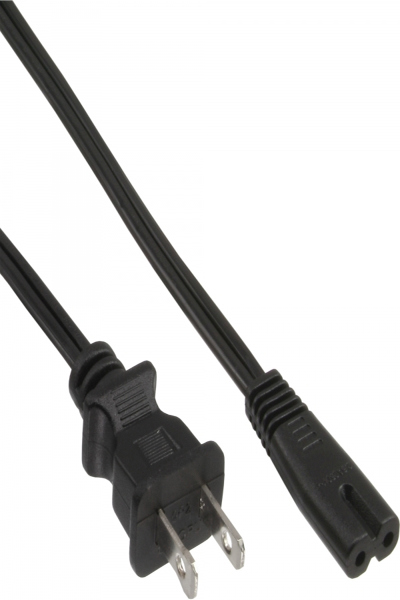 Câble d'alimentation InLine (65 pièces) en vrac, fiche secteur USA vers prise Euro 8, 1,8 m