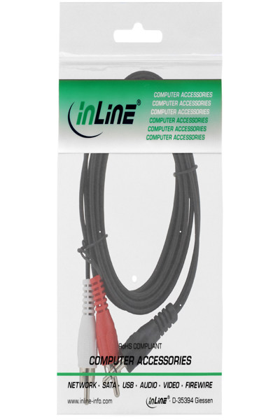 Câble audio en ligne 2x RCA mâle / 3,5 mm stéréo mâle 7 m