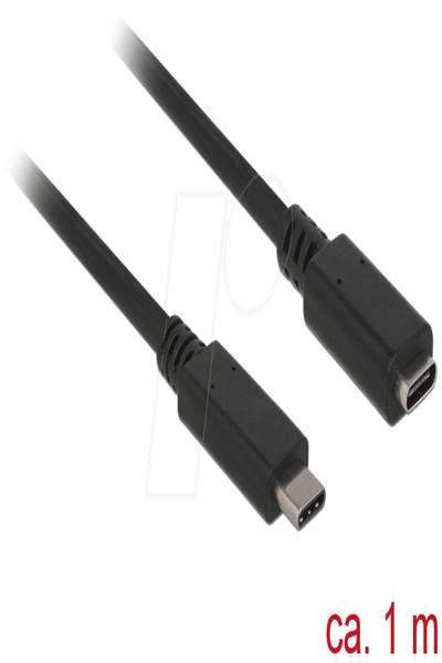 Delock USB-förlängningskabel - 24-stifts USB-C (hane) till 24-stifts USB-C (hona) - 85533