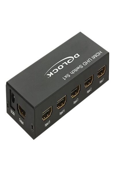 Delock HDMI UHD-switch 5 x HDMI-ingång > 1 x HDMI-utgång 4K - 18685