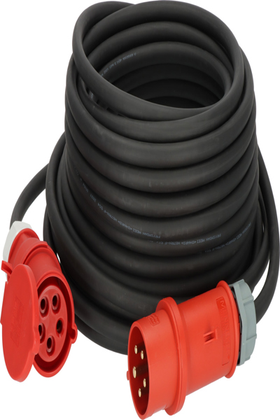 Brennenstuhl 1169390250 - 25 m - Outdoor - IP44 - Oil resistant - UV resistant - Black - Red - 400 V