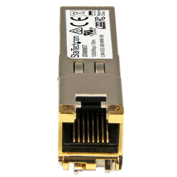 StarTech HP JD089B compatible SFP - Gigabit RJ45 copper 1000Base-T SFP transceiver module - 100m - SFP ( Mini-GBIC) Transceiver Module (equivalent to: HP JD089B) - Gigabit Ethernet - 1000Base-T - RJ-45 - up to 100 m - JD089BST