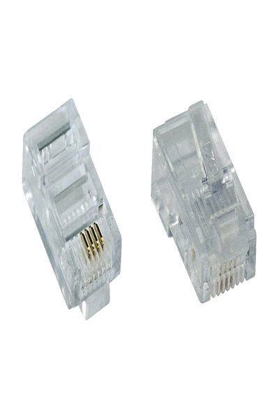 Fiche modulaire en ligne 8P4C RJ45 pour sertissage sur câble ruban RNIS 100 pièces