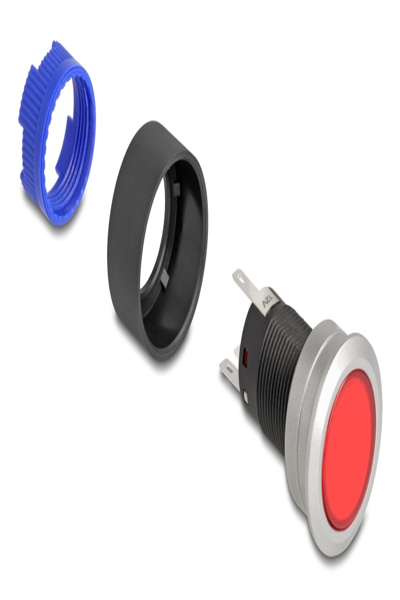Delock Push Button protruding 22 mm 5 x Solder flat Plastic LED - 22047
