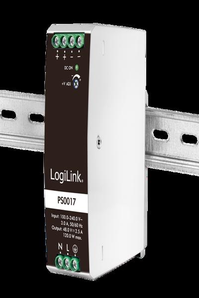LogiLink DIN Rail Power Supply Black - PS0017