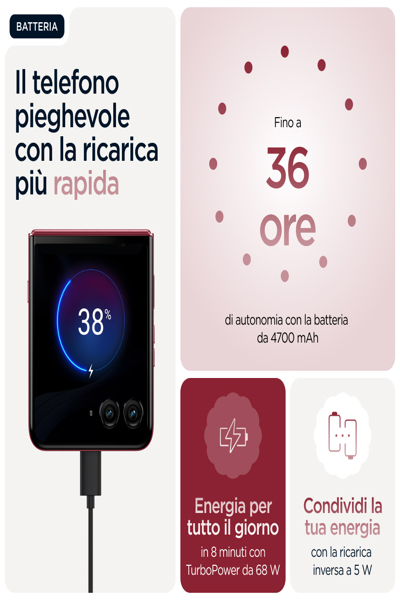 Motorola Solutions razr 60 ultra 6.96" Dual SIM Android 15 USB Type-C 4700 - 512 GB - 4,700 mAh - PB8R0008PL