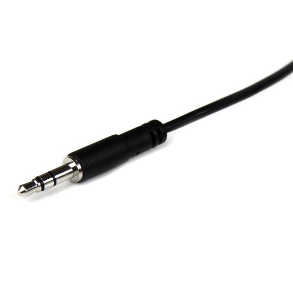 1m Slim 3.5mm Stereo Extension Audio Cable - M/F - Mini stereo Extension - 3.5mm Extension - heaDPhone Ext cord (MU1MMFS) Forlængerkabel til audio Sort 1m - MU1MMFS