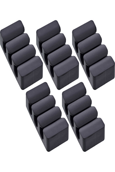 InLine 3-Way Self-Adhesive Cable Clips 5-Pack Black