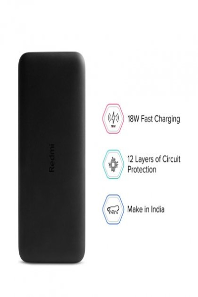 Batterie externe Xiaomi Redmi 20 000 mAh, noire