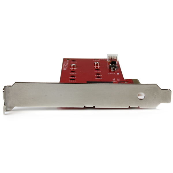 StarTech 2x M.2 SATA SSD Controller Card - PCIe - PCIe - M.2 - Full-height / Low-profile - PCI 2.0 - Red - CE - FCC - TAA - PEX2M2