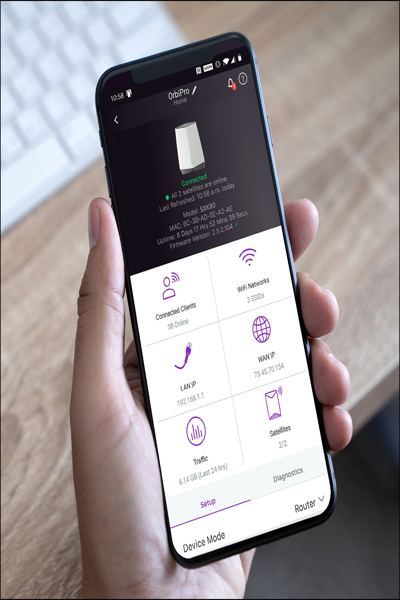 NETGEAR ORBI PRO WIFI 6 TRI-BAND MESH SYSTEM SXK80 - SXK80-100EUS