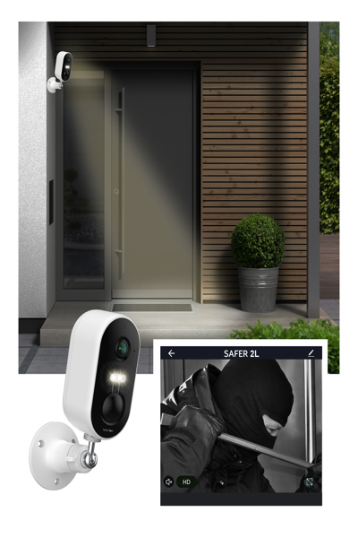 Bea-fon Safer 2L, IP security camera, Outdoor, Wireless, Amazon Alexa & Google Assistant, Wall, Black, White - BEASH-2L-W