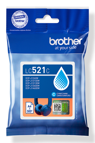 Brother Cartouche dÃ¢â‚¬â„¢encre Cyan capacite standard - LC521C