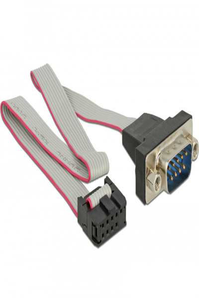 Delock Serial cable - 9 pin serial header (F) to DB-9 (M) panel mountable - 89900
