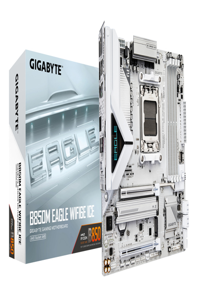 GIGABYTE B850M EAGLE WIFI6E ICE MOTHERBOARD MICRO ATX AM5 - B850M EAGLE WF6E ICE