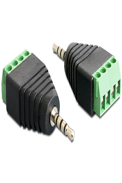 Delock Audio adapter - 4 pin terminal block male to stereo micro jack male - 65454