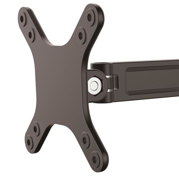 StarTech.com Wall-Mount Monitor Arm - Single Swivel - 15 kg - 33 cm (13") - 68.6 cm (27") - 75 x 75 mm - 100 x 100 mm - Black - ARMWALLS