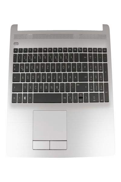 Clavier HP AP29M000A80 avec boîtier supérieur DE noir/argent