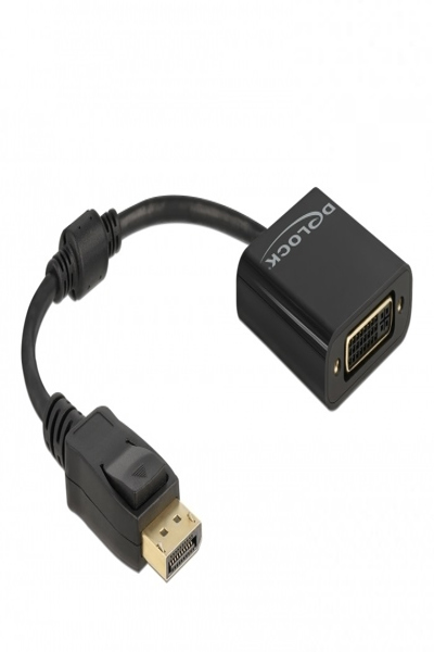 Delock Adapterkabel - DisplayPort (hane) till DVI-I (hona) - 61023