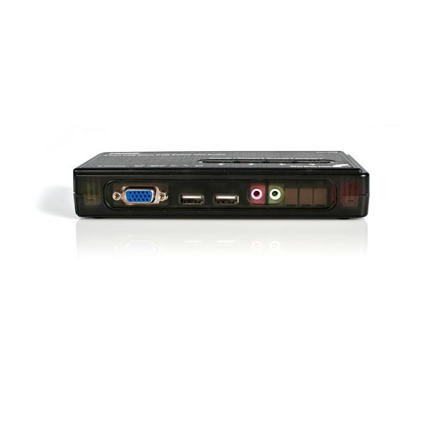 StarTech 4 Port Black USB KVM Switch Kit w/Cables - SV411KUSB