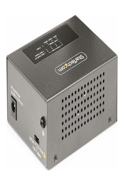 StarTech.com 4-portars Multi-Gigabit PoE++-injektor, 5/2.5G Ethernet (NBASE-T), PoE/PoE+/PoE++ (802.3af/802.3at/802.3bt), 160 watt strömförbrukning, vägg-/DIN-skenamonterbar - AS445C-POE-INJECTOR
