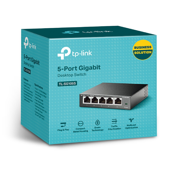 TP-LINK 5-Port TL-SG105S Desktop Network Switch Unmanaged - TL-SG105S