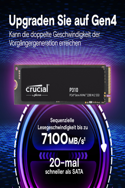 Crucial P310 PCIe G4 2280 NVMe M.2
