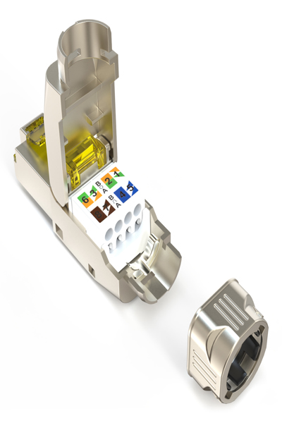 DIGITUS CAT 8.1 field connector, shielded, tool-free mounting connection - DN-93838