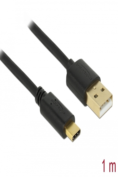 Delock USB-kabel - 24-stifts USB-C (hane) till USB (hane) - 83600
