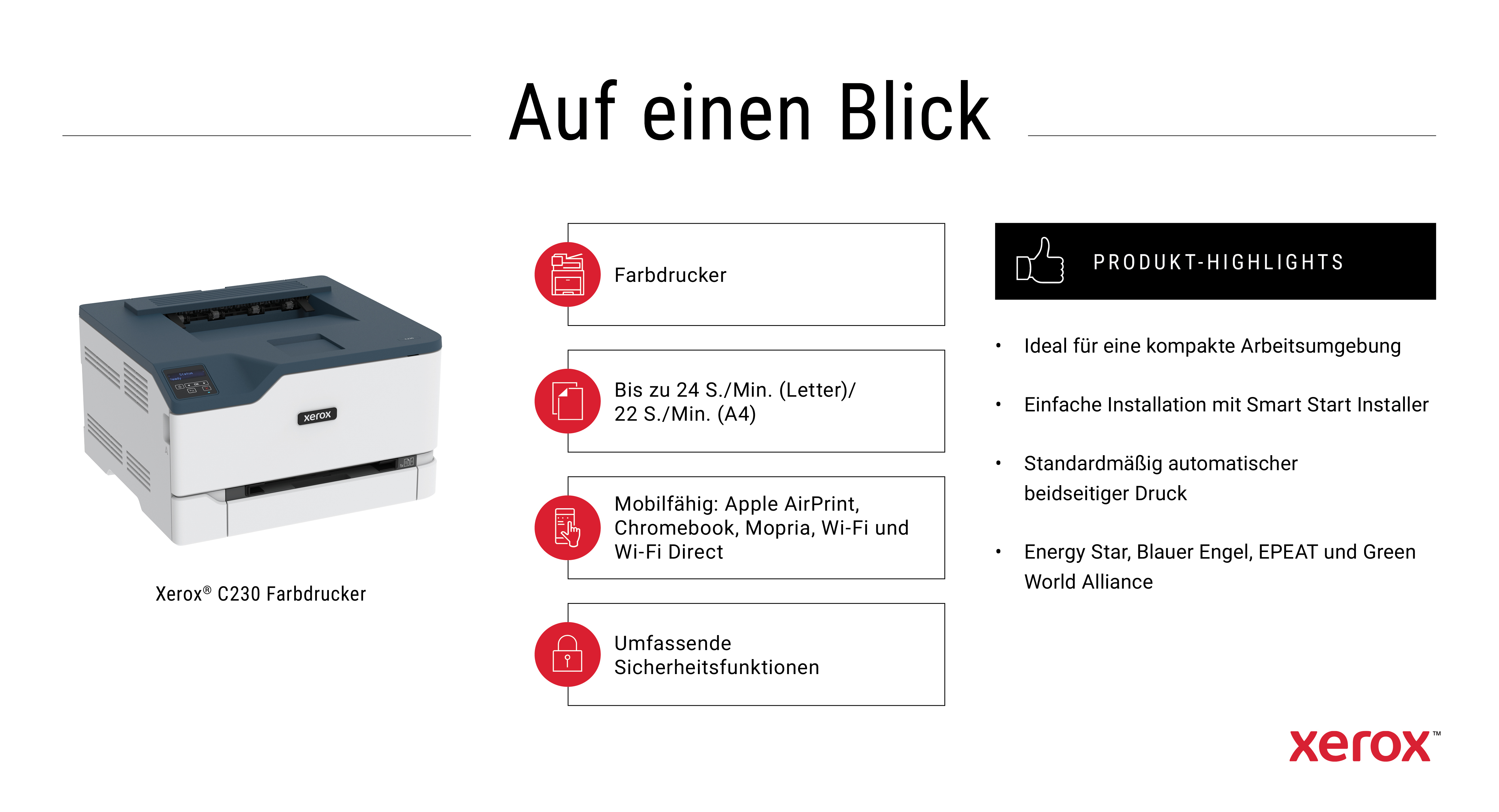 Xerox C230 Color Laser Printer - C230V_DNI