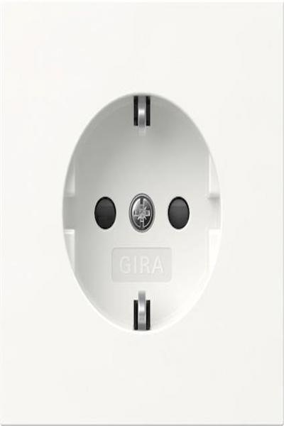 GIRA 475570 SCHUKO Socket Shutter Surface Switch Pure White