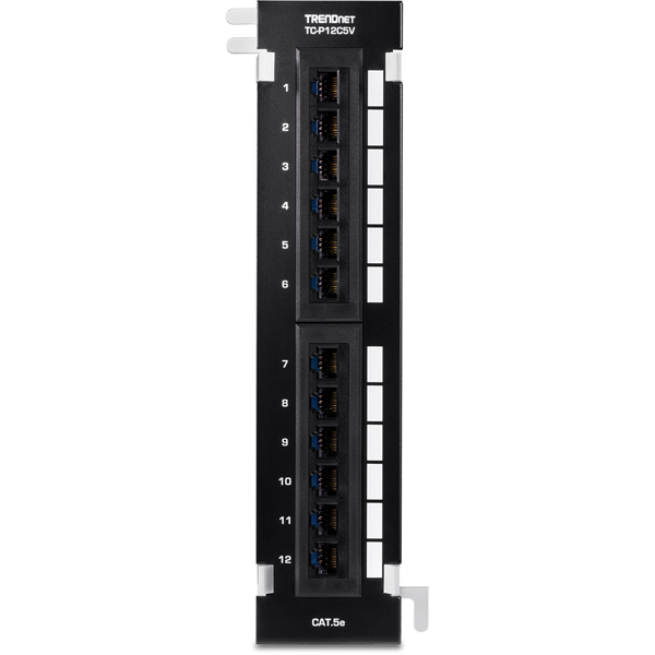 TRENDnet TC-P12C5V 12-Port Patch Panel Wall Mount Cat5e unshielded - TC-P12C5V