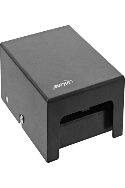 Boîtier de point de consolidation de bureau InLine 4x Keystone RJ45 - métal - noir RAL9005