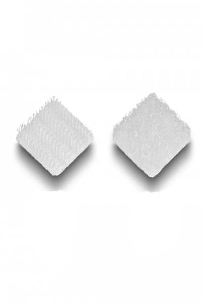 Delock Hook-and-loop dots - square - self-adhesive - 64 pieces white - White - 20 mm - 64 pc(s) - Polybag - 19097
