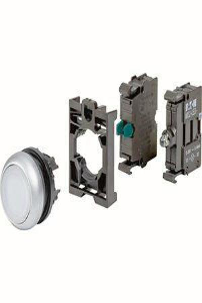 Bouton-poussoir lumineux complet EATON 110931 M22-DL-W-K10LED-BVP
