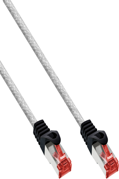 Câble de raccordement en ligne Cat.6 S/FTP transparent 7,5 m