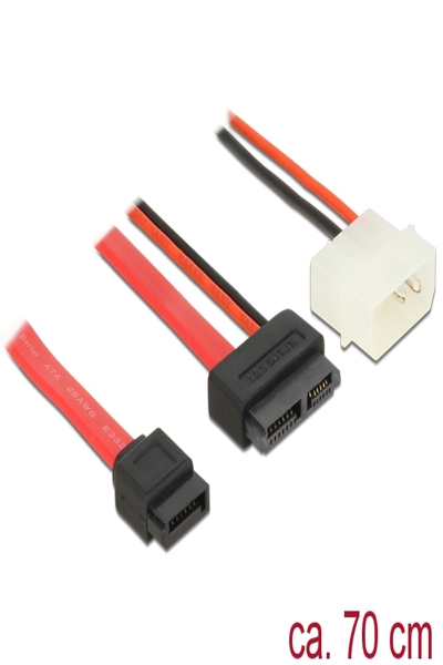 Delock SATA cable - Slimline SATA (F) to 4 PIN internal power, SATA - 84791