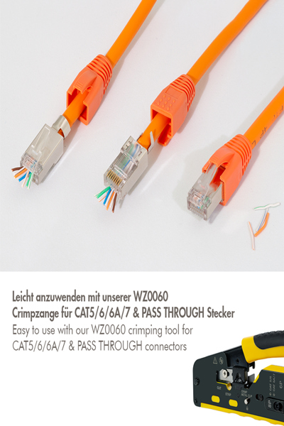 LogiLink MP0078 - RJ45 Modular Stecker Cat.6a Cat.7 10 StÃƒÂ¼ck - MP0078