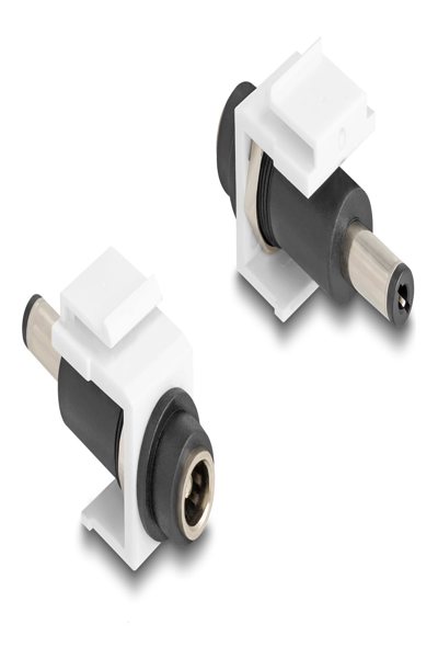 Delock Modulär insats - DC-strömuttag 5,5 mm (ID: 2,5 mm), DC-strömuttag 5,5 mm (ID: 2,1 mm) - 84176