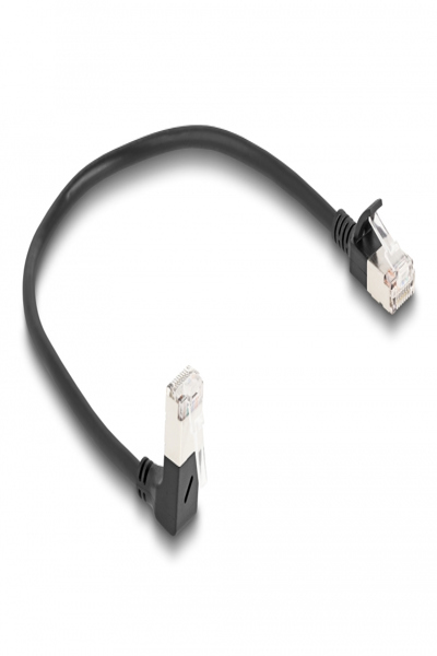 Câble réseau Delock - RJ-45 (M) coudé vers le bas vers RJ-45 (M) droit