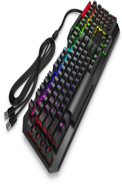 HP OMEN by Sequencer Keyboard: Full-size, Wired, Mechanical, Black - 2VN99AA