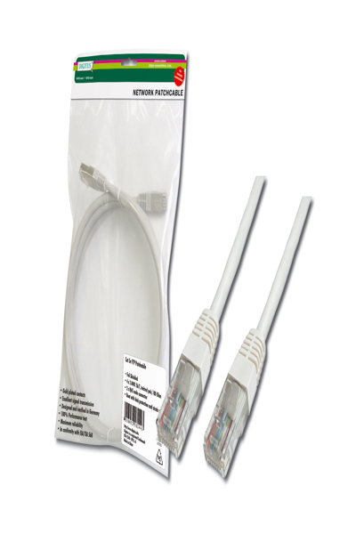 DIGITUS DK-1611-005/WH - 0.5 m - Cat6 - U/UTP (UTP) - RJ-45 - RJ-45