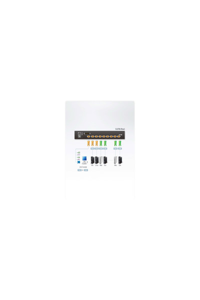 ATEN 8 Port 17" LCD KVMP Switch with UK Keyboard - CL5708M-UK